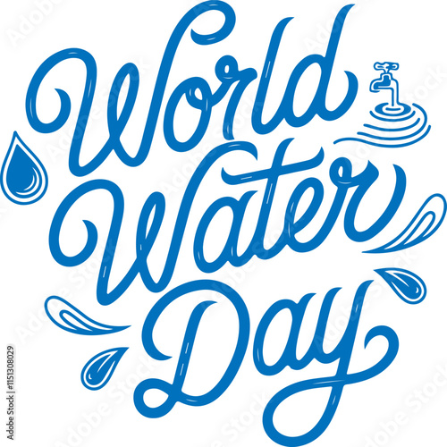 world water day typography
