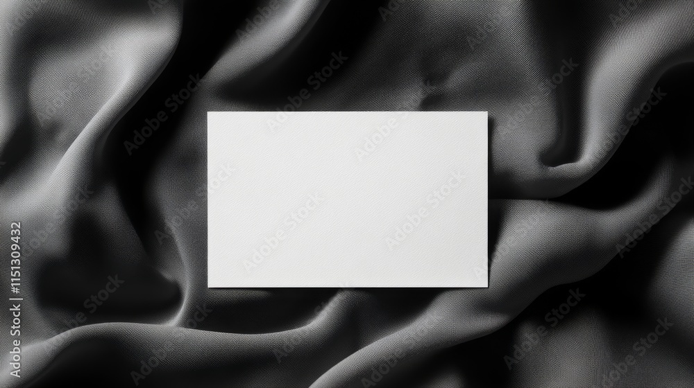 Blank classic horizontal business card mockup on textured fabric surface, ideal for professional branding, corporate identity, and business stationery design Blank classic horizontal business card mockup on textured fabric surface, ideal for professional branding, corporate identity, and business stationery design