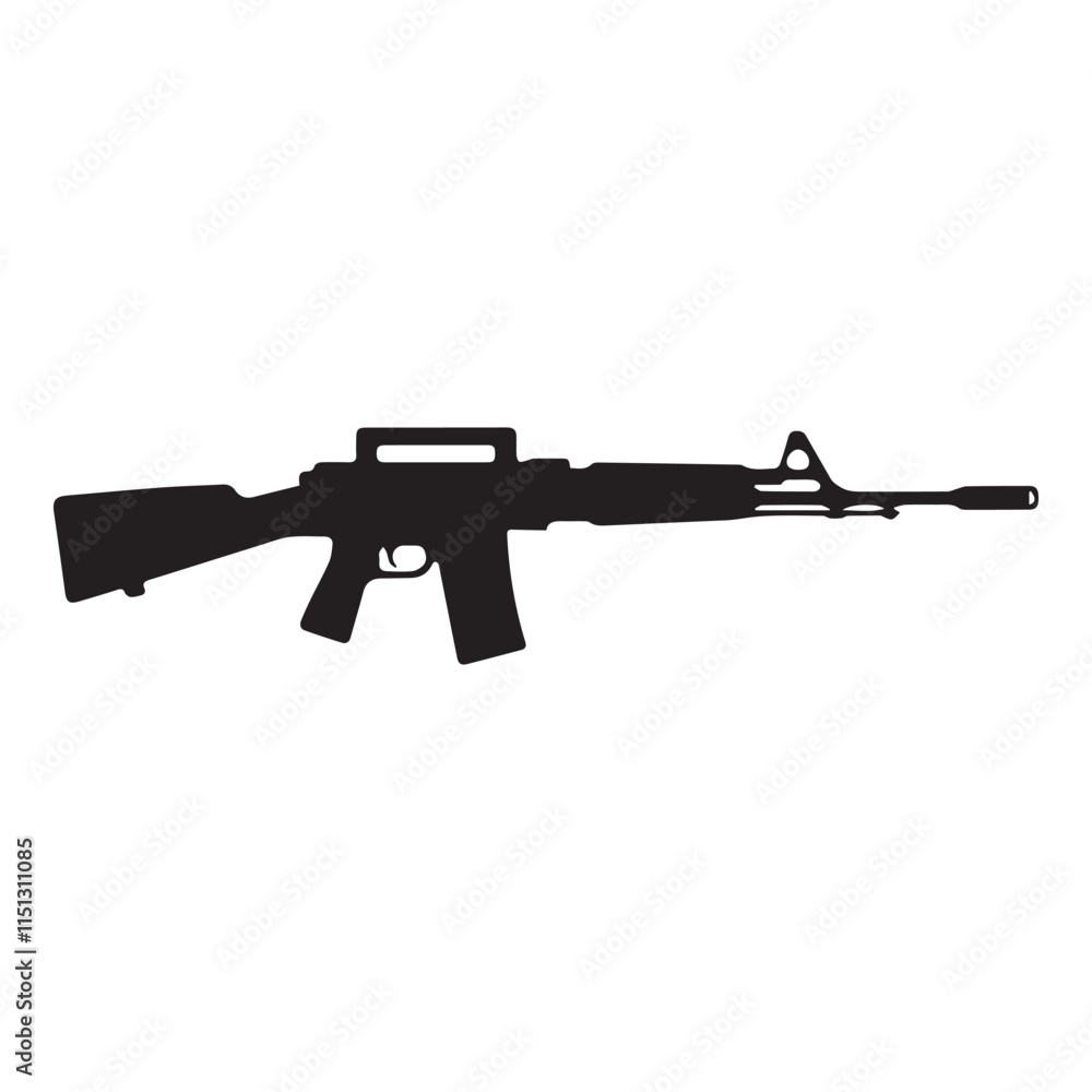 a rifle silhouette vector icon design with a white background
a rifle silhouette vector icon design with a white background