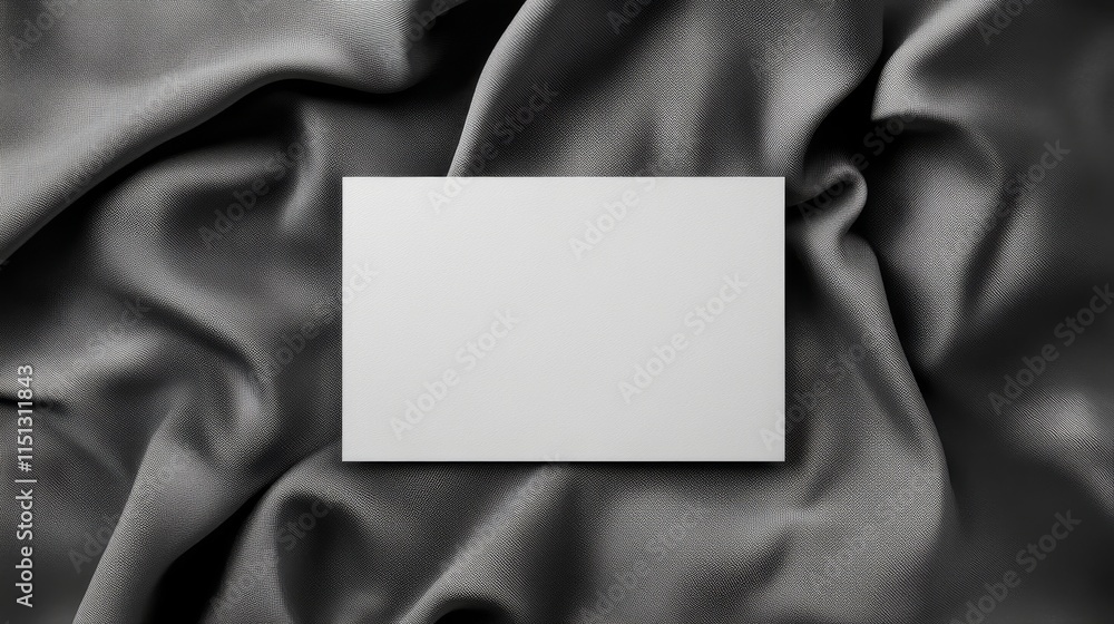 Blank classic horizontal business card mockup on textured fabric surface, ideal for professional branding, corporate identity, and business stationery design Blank classic horizontal business card mockup on textured fabric surface, ideal for professional branding, corporate identity, and business stationery design