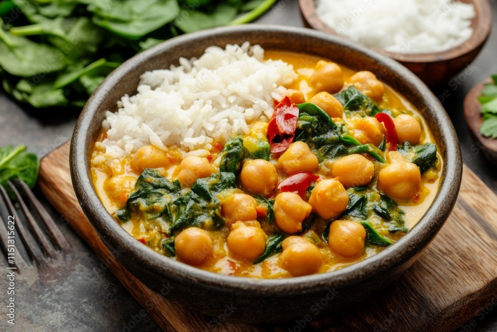 Spiced Chickpea Curry with Rice - A Flavorful Feast Spiced Chickpea Curry with Rice - A Flavorful Feast