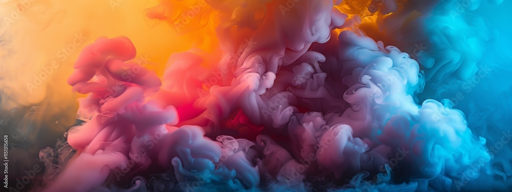 Fototapeta premium Colorful Clouds of Pink and Blue Smoke