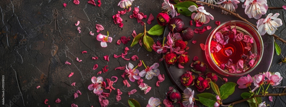 Refreshing Berry Drink with Petals Refreshing Berry Drink with Petals