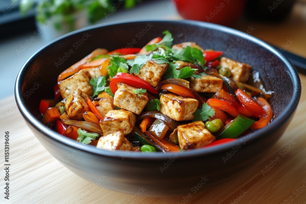 Scrumptious Tofu Stir-Fry with Colorful Veggies Scrumptious Tofu Stir-Fry with Colorful Veggies