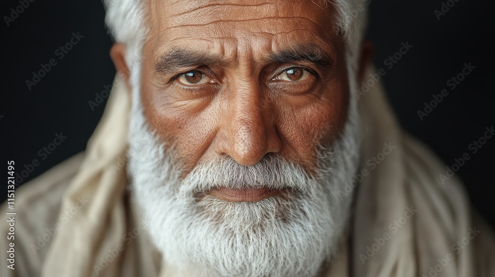 Elderly Pakistani man with a beard Elderly Pakistani man with a beard