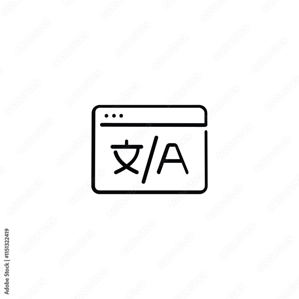 Translate Line Style Icon Design Translate Line Style Icon Design