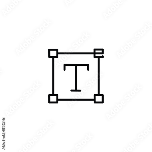 Text Line Style Icon Design