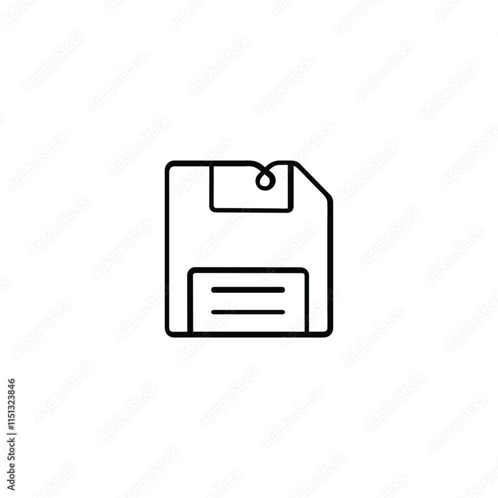 Floppy Disk Line Style Icon Design Floppy Disk Line Style Icon Design