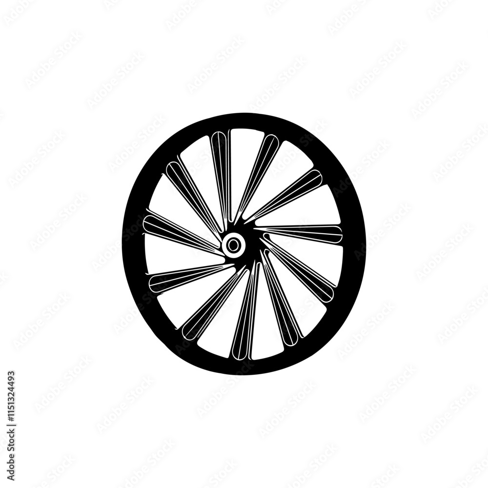 Fototapeta premium simple design motorbike rim icon