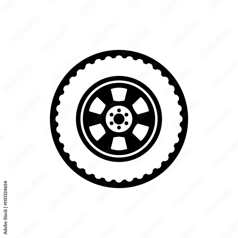 simple design car tire icon simple design car tire icon