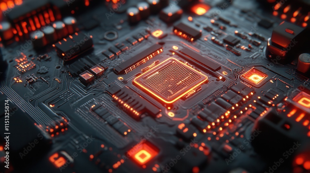 Futuristic circuit board Futuristic circuit board