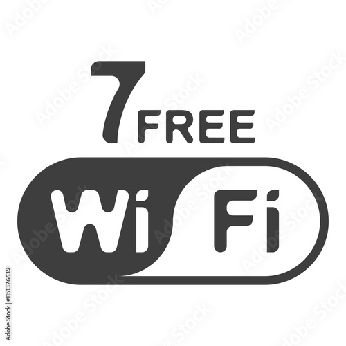Flat symbol of free wifi zone