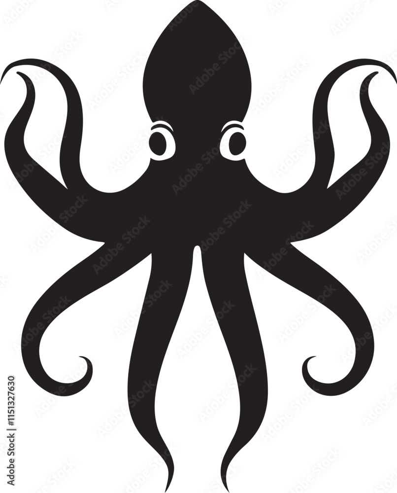 squid icon vector art illustration on a white background.
squid icon vector art illustration on a white background.