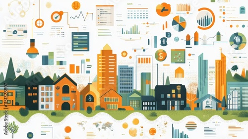 Infographic-style illustration depicting various investment options, featuring vibrant charts and engaging icons for easy comprehension.