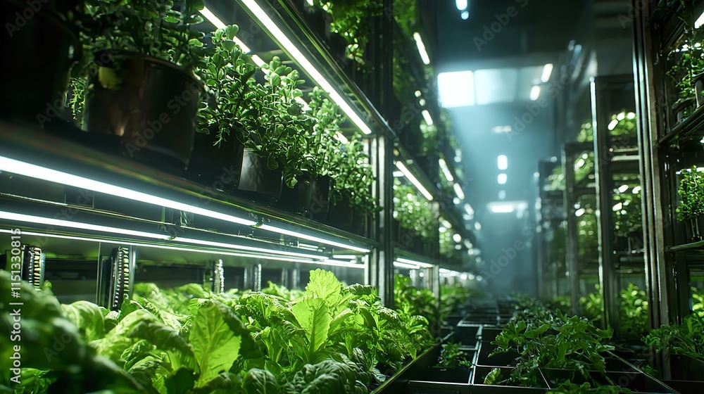 Vertical farming skyscrapers in an urban setting Vertical farming skyscrapers in an urban setting
