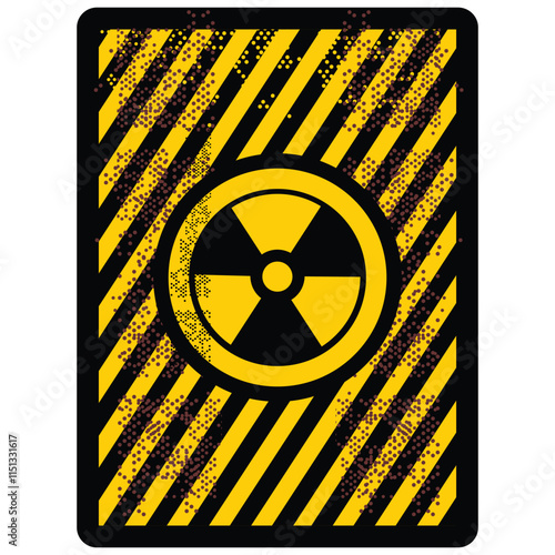 Nuclear Powered, sign and board vector