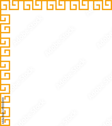 Chinese meander pattern Border Design