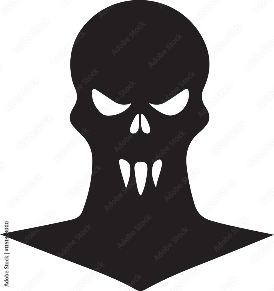 Spooky icon vector art illustration on a white background.
Spooky icon vector art illustration on a white background.