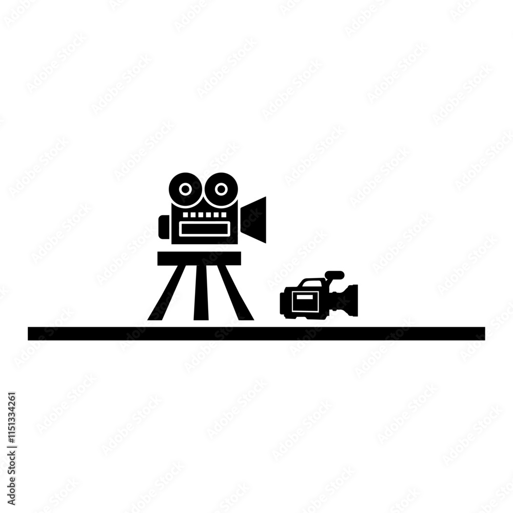Obraz premium camera icon. video camera symbol. movie sign vector illustration eps10
