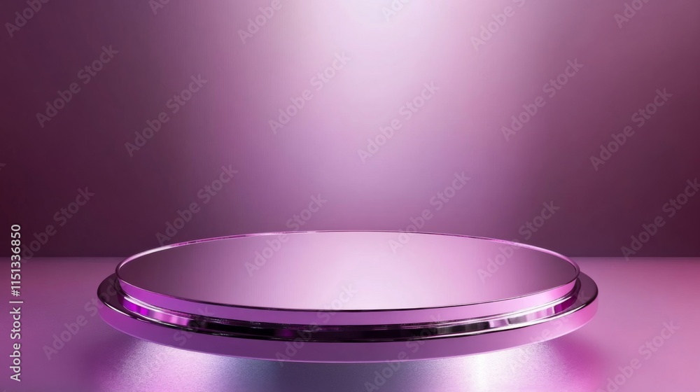 Purple Circular Platform Display Stand Background Purple Circular Platform Display Stand Background