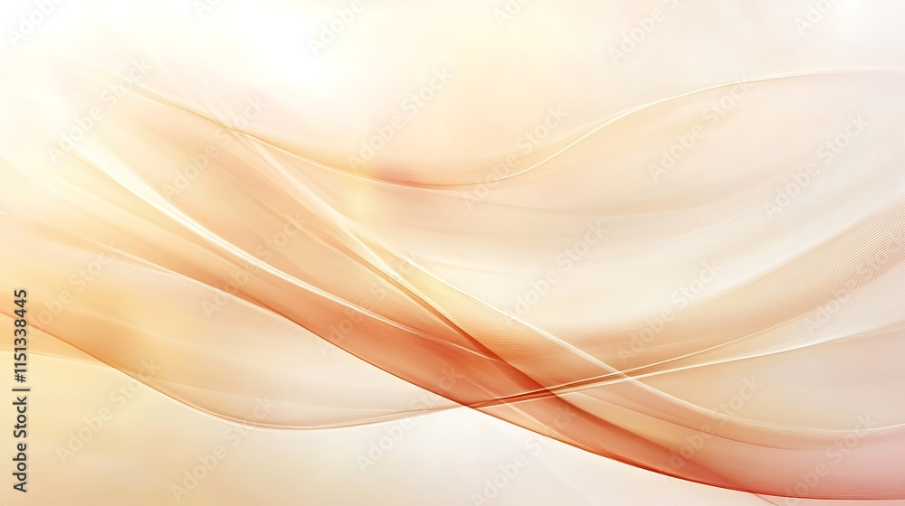 Abstract soft flowing lines in peach and orange tones. Abstract soft flowing lines in peach and orange tones.