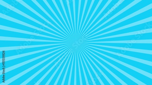 Abstract motion illustration of blue swirling rays.