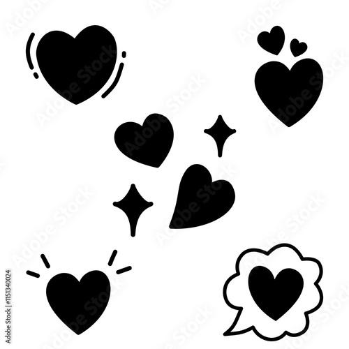 set of hearts