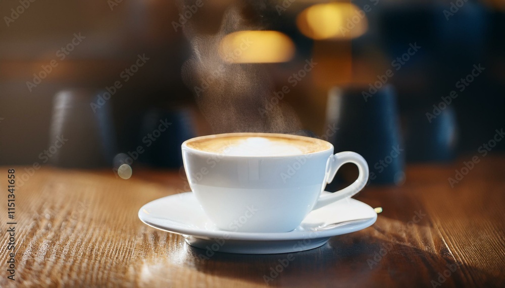 テーブルにあるカフェラテ テーブルにあるカフェラテ
