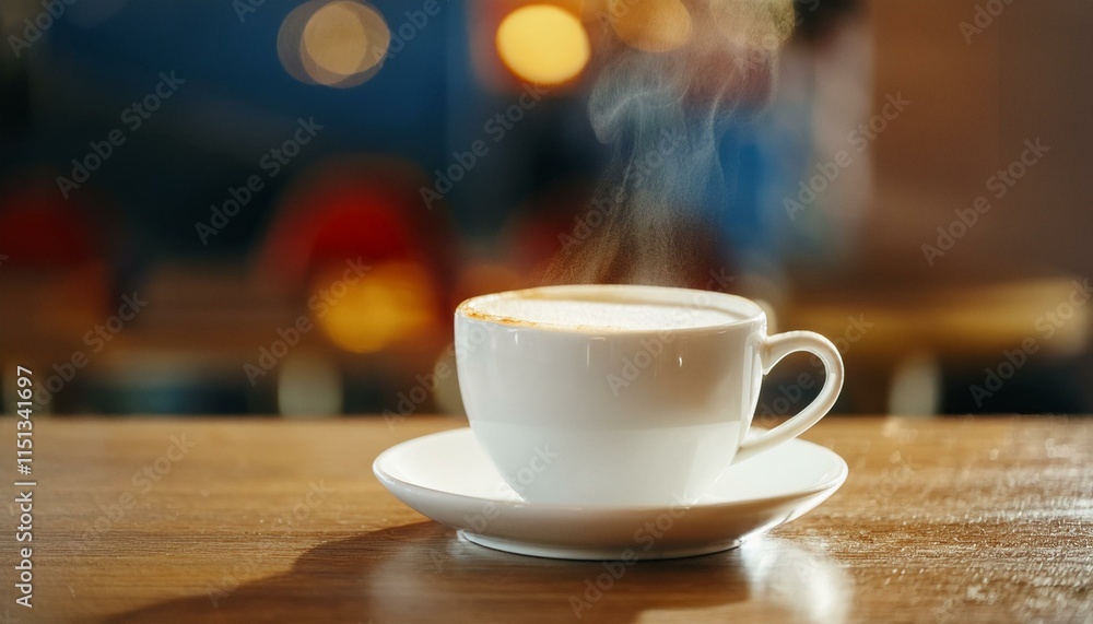 テーブルにあるカフェラテ テーブルにあるカフェラテ