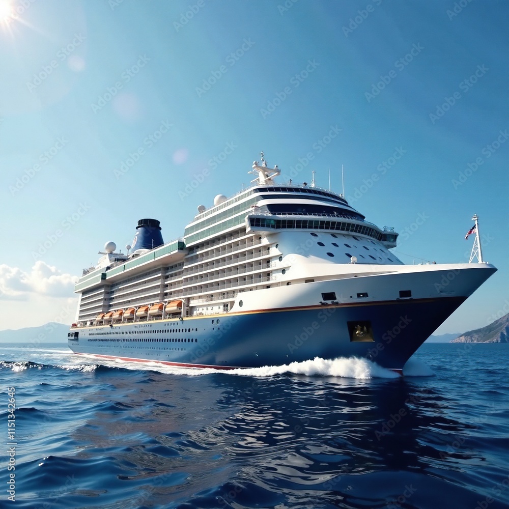 Cruise ship's massive thrusters and azimuth propulsion, cargo ship, maritime Cruise ship's massive thrusters and azimuth propulsion, cargo ship, maritime