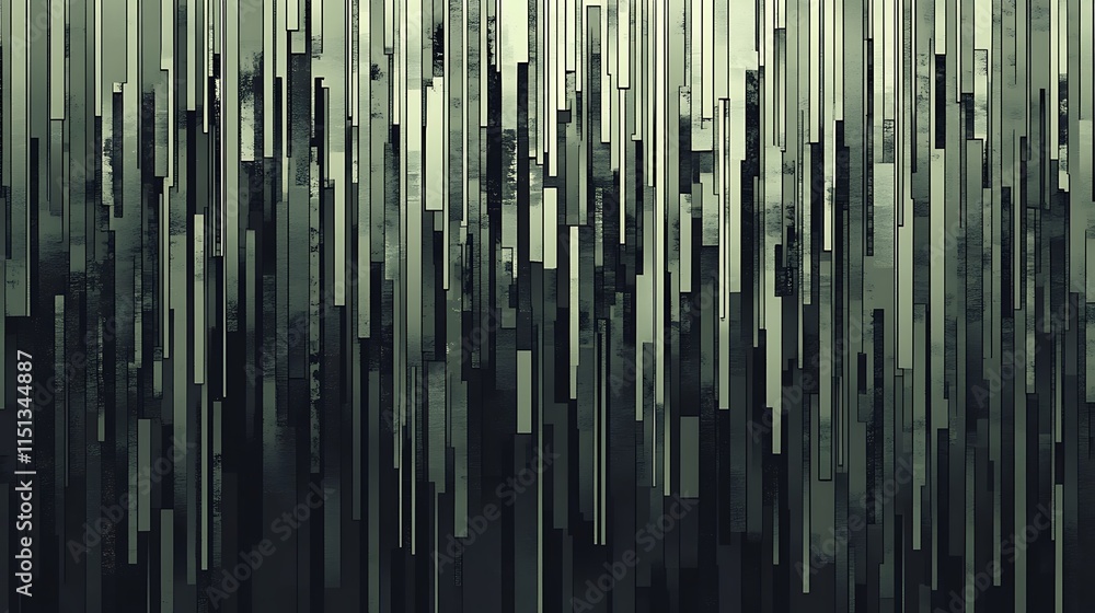 Abstract vertical lines, gray, dark, and light, geometric shapes, overlapping, modern, futuristic design. Abstract vertical lines, gray, dark, and light, geometric shapes, overlapping, modern, futuristic design.