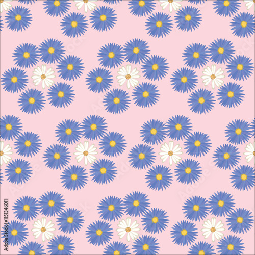 seamless pattern with camomiles