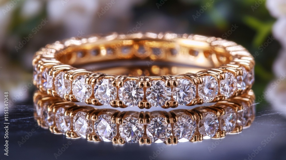 Elegant Gold Diamond Eternity Ring Sparkling Brilliance Elegant Gold Diamond Eternity Ring Sparkling Brilliance