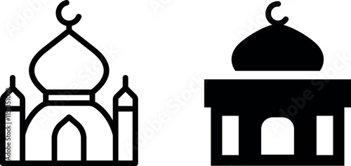 "Mosque Icon for Religious and Cultural Applications"