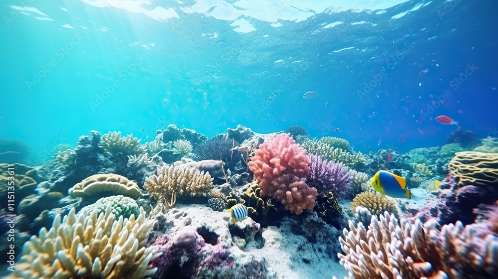 Fototapeta premium Vibrant Underwater Coral Reef