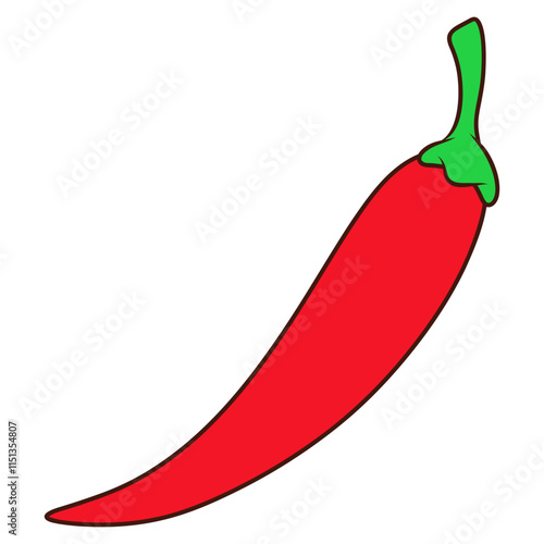 illustration of red chili pepper