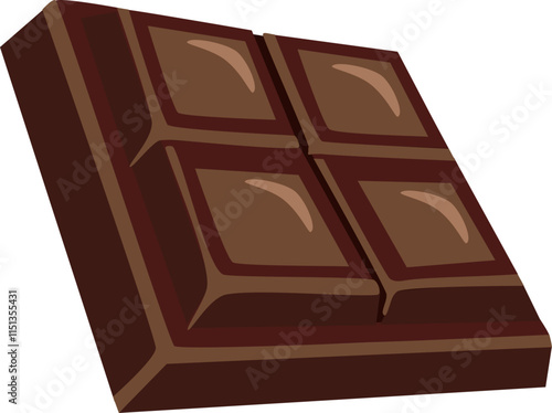 chocolate bar isolated on white