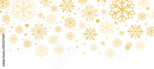 Snowflakes, snowfall. Christmas and New Year ornament. Line art and cut out. Winter. Snowflakes, snowfall. PNG. Geometric shapes and elements. Spotted. Dotes. Confetti effect. Border frame. Wallpaper.