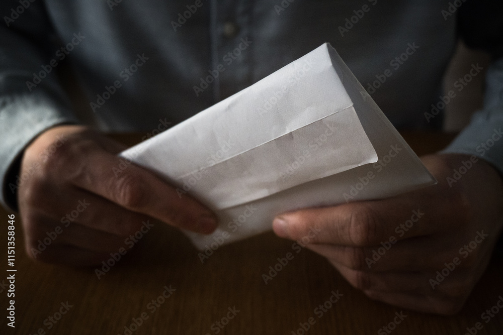 Bribe, financial gain, money in an envelope.