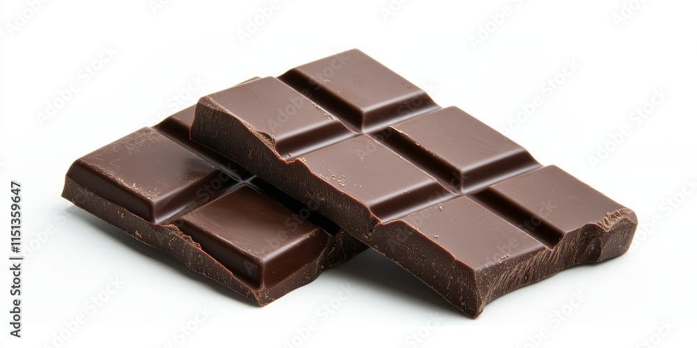 Chocolate bar displayed against a clean white background, highlighting its delicious texture and rich flavor. This chocolate bar is perfect for showcasing the essence of indulgence. Chocolate bar displayed against a clean white background, highlighting its delicious texture and rich flavor. This chocolate bar is perfect for showcasing the essence of indulgence.