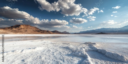 Obraz na płótnie Lithium exploration takes place in a vast salt desert pool, highlighting the potential for lithium resources in arid environments. This lithium exploration showcases the unique landscape and w salonie