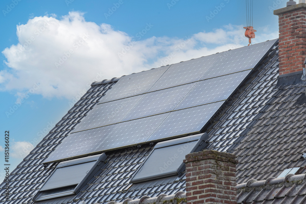 Installing solar panels on a pitched roof Installing solar panels on a pitched roof