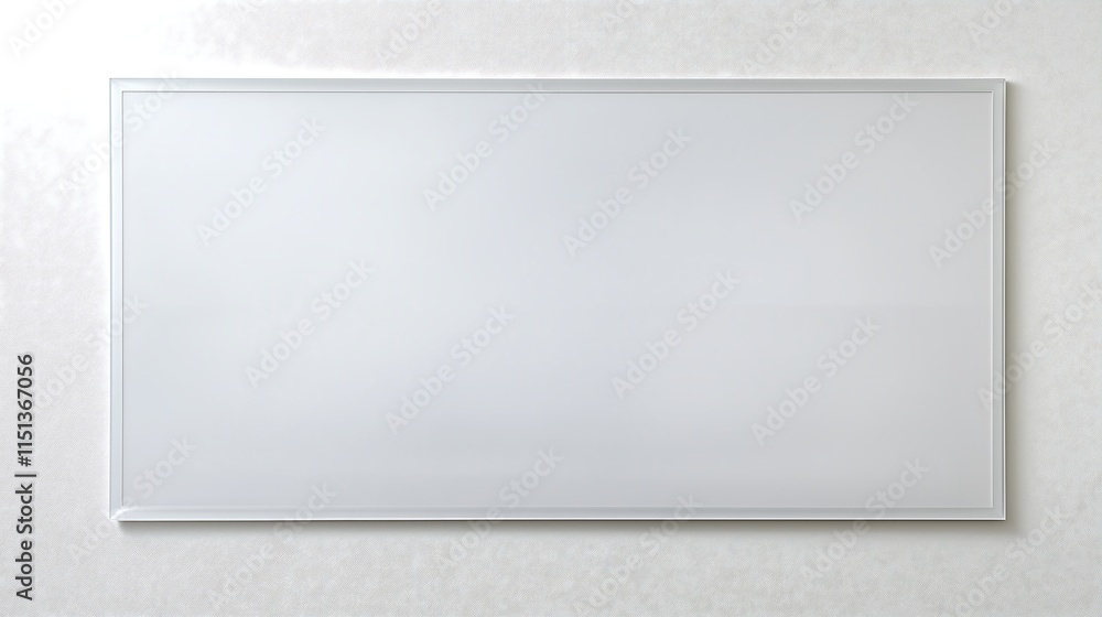 Minimalistic whiteboard in an office setting, perfect for brainstorming and planning. Minimalistic whiteboard in an office setting, perfect for brainstorming and planning.