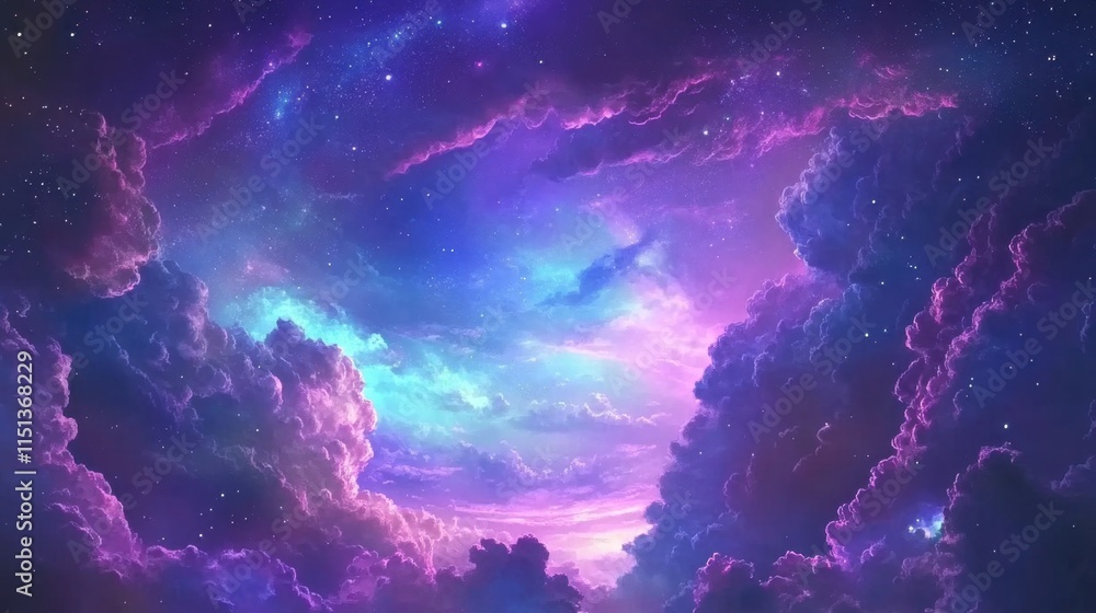 A stunning sky view with colorful clouds illuminated by twilight, providing a soft yet vibrant text background. A stunning sky view with colorful clouds illuminated by twilight, providing a soft yet vibrant text background.