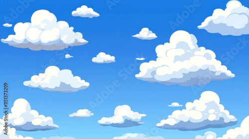 A tranquil afternoon sky filled with soft, scattered clouds, leaving plenty of room for text or designs.