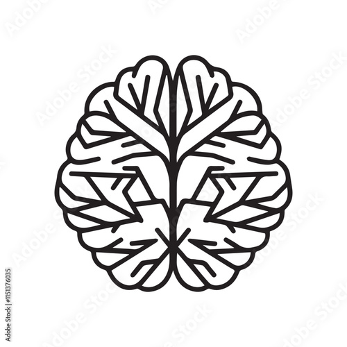 Human brain icon vector