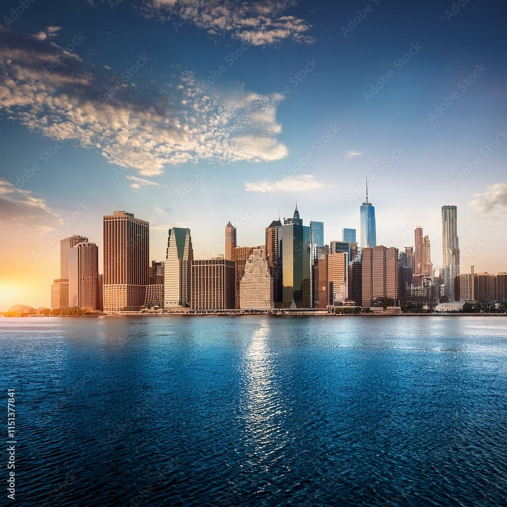 Fototapeta premium City skyline wallpaper