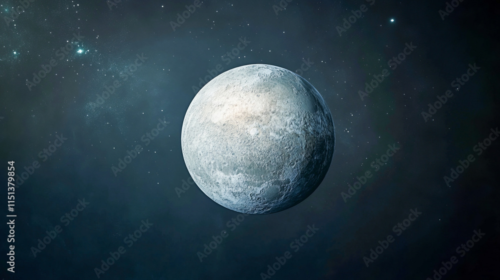 Mysterious celestial body in a starry night sky with dark background Mysterious celestial body in a starry night sky with dark background