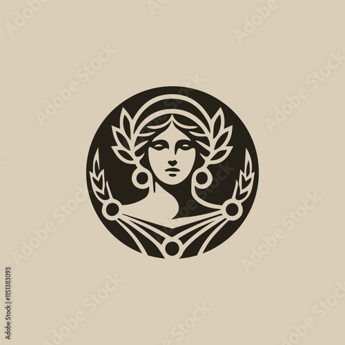 Elegant Athena Goddess Logo