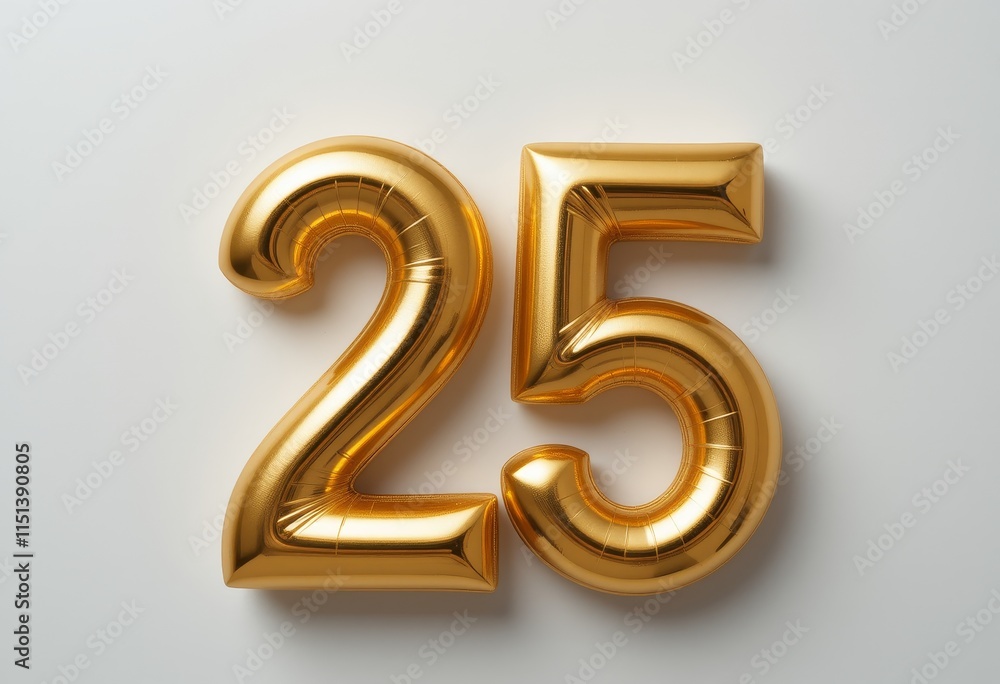 Golden Number Balloons: Celebrating 25 Years Golden Number Balloons: Celebrating 25 Years